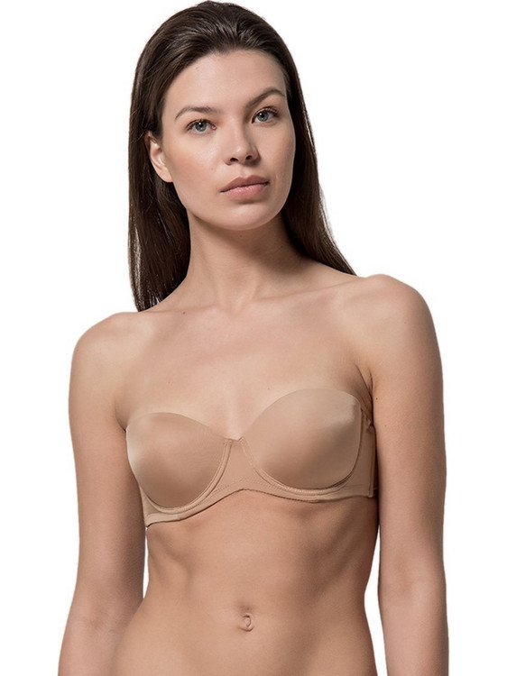 Luna Σουτιέν Strapless με Ελαφριά Ενίσχυση με Μπανέλα Μπεζ 14020