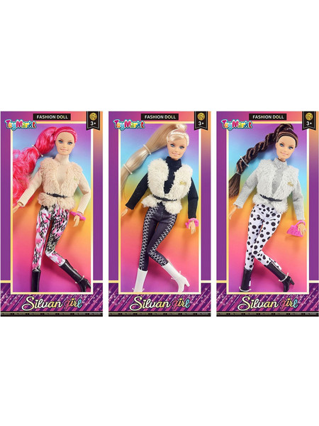 ToyMarkt Κούκλα με Γούνινο Γιλέκο & Κολάν Διάφορα Σχέδια 922105