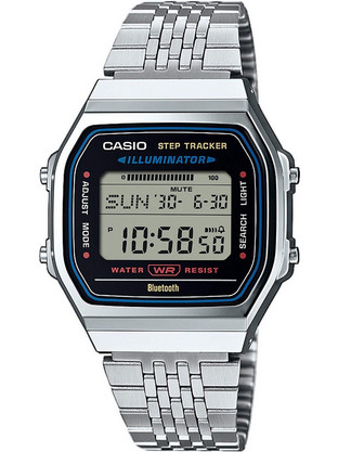 Casio Vintage Ψηφιακό Ανδρικό Ρολόι Χρονογράφος με Ασημί Μεταλλικό Μπρασελέ ABL-100WE-1AEF