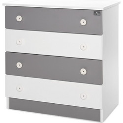 Lorelli New Βρεφική Συρταριέρα Λευκή Γκρι 81x50x86cm 10170070041A