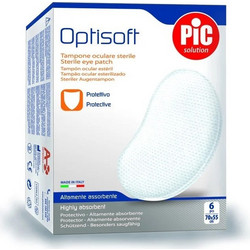 Pic Solution Optisoft Οφθαλμικά Επιθέματα Λευκά 70x55mm 6τμχ