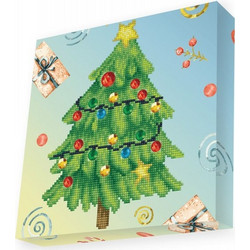 Diamond Dotz Merry Christmas Tree Καμβάς Diamond Painting Kit 28x28cm DBX.049