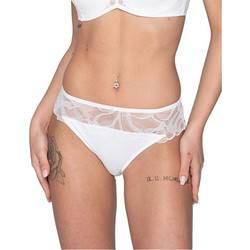 Luna Melody Ψηλόμεσο Γυναικείο Slip με Δαντέλα Λευκό 24242