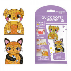 Diamond Dotz Cute Animals Αυτοκόλλητο Diamond Painting Kit 4.3x5.3cm DTZ8.009