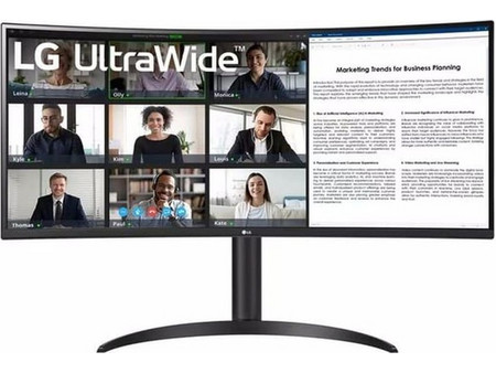 LG 34WR55QK-B Ultrawide VA HDR Curved Monitor 34" 3440x1440 QHD 100Hz 5ms