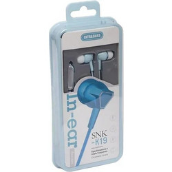 KWY Bass SNK-K19 Handsfree In-Ear 3.5mm Light Blue