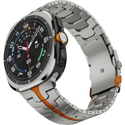 Techsuit W063 Λουράκι Μεταλλικό Titanium / Orange (Samsung Galaxy Watch Ultra)