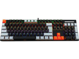 Weibo WB-680 Μηχανικό Gaming Πληκτρολόγιο με Custom Blue Διακόπτες RGB Black