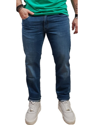 Marcus Ανδρικό Τζιν Παντελόνι Slim Εφαρμογή Navy Μπλε 14-200284
