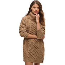 Superdry Mini Καθημερινό Μπλουζοφόρεμα Πλεκτό Ταμπά W8011743A-B9O