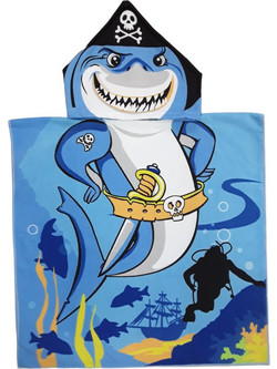 Shark Pirates Παιδικό Πόντσο Θαλάσσης Μπλε 55x55cm 702-0076