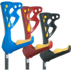 Orthia Opti Comfort France Βακτηρία Αγκώνος Αλουμινίου με Ρυθμιζόμενο Ύψος 67.5-97cm Κόκκινη