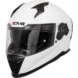 Nova N340 Gloss White Κράνος Μηχανής Full Face 1550gr