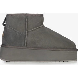 Emu Γυναικεία Μποτάκια Πλατφόρμα Suede Ανθρακί με Γούνα 13082
