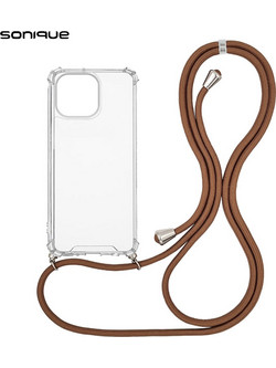 Sonique Armor Clear Back Cover Transparent / Brown (iPhone 14 Pro Max)