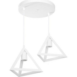 Heronia Lighting Giza Κρεμαστό Φωτιστικό Οροφής Δίφωτο E27 Λευκό 35-0097