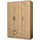 Megapap Τρίφυλλη Ντουλάπα Ρούχων 120x61.8x181cm GP100-0068,2