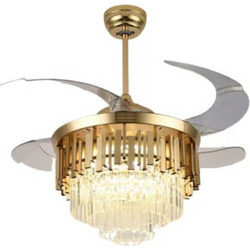 FAN-Y002 Ανεμιστήρας Οροφής 106cm 36W με Τηλεχειριστήριο Χρυσός