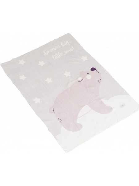 Cangaroo Dreamy Bear Κουβέρτα Αγκαλιάς Βελουτέ 75x100 Γκρι
