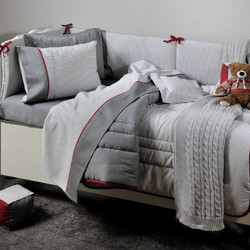 Down Town Stripe Βρεφικό Πάπλωμα Κούνιας 145x95cm Γκρι