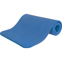 Amila NBR Στρώμα Γυμναστικής Yoga / Pilates Μπλε με Ιμάντα Μεταφοράς 142x60x1.2cm