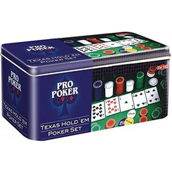 Pro Σετ 160 Μάρκες Poker σε Μεταλλικό Κουτί με 2 Τράπουλες & Τσόχα B000R8S0RK