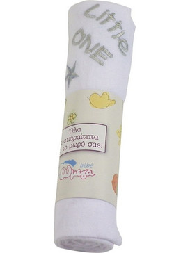 Ωμέγα Bebe Little One Πάνα Αγκαλιάς Φανελένια Γκρι 90x80cm 32-2411
