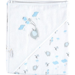 BiBaby Elephant Πάνα Αγκαλιάς από Μουσελίνα Γαλάζια 75x75cm 66305
