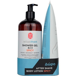 Vican Wise Men Spicy Shower Gel 3 in 1 500ml + After Shave Body Lotion 200ml