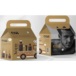E68 "Radiant Smooth" Men Smoothing Face Cream 50ml + "The Time After" Aftershave for Sensitive Skin 90ml + "Energy Boost" Tonifying Men Shower Gel 300ml
