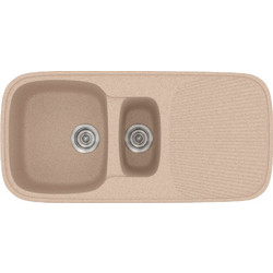 Sanitec Classic 301 Επικαθήμενος Νεροχύτης Γρανίτη Αντιστρεφόμενος Ματ Granite Sand 97x50cm