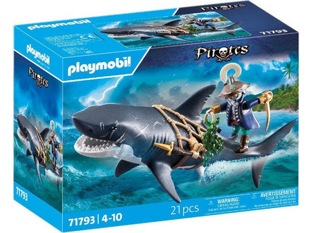 Playmobil Pirates Πειρατής με Γιγαντιαίο Καρχαρία για 4-10 Ετών 71793