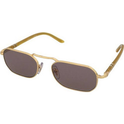 Persol PO1020S 1129/53 Γυναικεία Γυαλιά Ηλίου Ορθογώνια Μεταλλικά Χρυσά με Μαύρο Φακό
