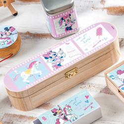 Parisis Μπομπονιέρα Βάπτισης Κασετίνα Minnie Mouse Carousel από Ξύλο