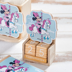 Parisis Μπομπονιέρα Βάπτισης Ημερολόγιο Minnie Mouse Carousel από Ξύλο