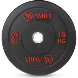 Amila Black R Slim Δίσκος Ολυμπιακού Τύπου Bumper 15kg Φ50mm