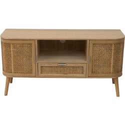 Idea Home Έπιπλο Τηλεόρασης Ξύλινο Καφέ Μ115xΠ37xΥ58cm 24.13.50167