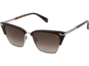 Rag & Bone RNB1053-S-086 Ανδρικά Γυαλιά Ηλίου Τετράγωνα Ασημί Μαύρο με Μαύρο Φακό