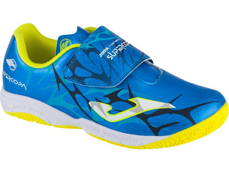 Joma Super Copa 2504 IN SCJS2504INV Παιδικά Ποδοσφαιρικά Παπούτσια Σάλας Μπλε Κίτρινα