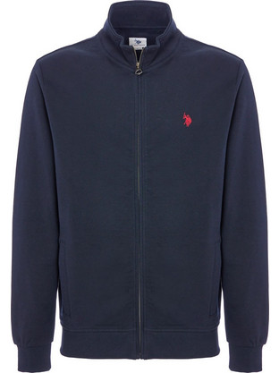 U.S. Polo Assn. Ανδρική Ζακέτα Φούτερ με Φερμουάρ Navy Μπλε US40187011-179