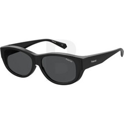 Polaroid Eyewear PLD9020/S 08AM9 Ανδρικά Γυαλιά Ηλίου Οβάλ Κοκάλινα Μαύρα με Μαύρο Φακό