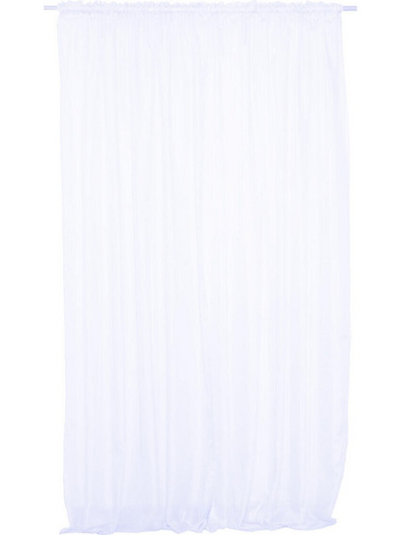 Viopros Κουρτίνα Παραθύρου Βουάλ με Τρέσα 140x270 684046 Λευκή