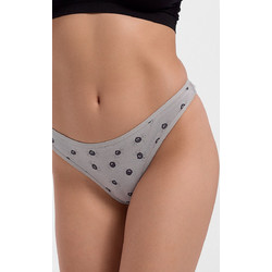 Donella Βαμβακερό Γυναικείο String Γκρι 24470-2