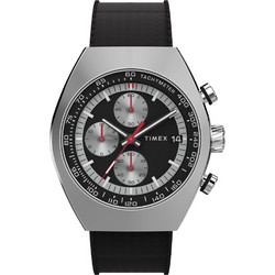 Timex Ανδρικό Ρολόι Χρονογράφος με Μαύρο Καουτσούκ Λουράκι TW2W64500