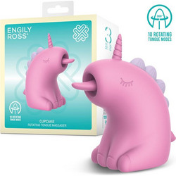 Engily Ross Cupcake Rotating Tongue Massager Κλειτοριδικός Δονητής Ροζ