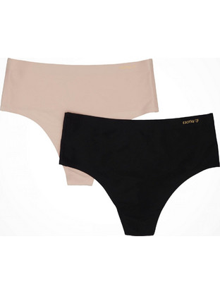 Esotiq Ψηλόμεσα Γυναικεία Slip Χωρίς Ραφές 2Pack 12143