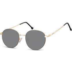 Sunoptic SS-912B51 Ανδρικά Γυαλιά Ηλίου Στρογγυλά Μεταλλικά Χρυσά με Μαύρο Φακό