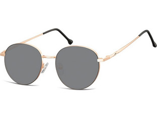 Sunoptic SS-912B51 Ανδρικά Γυαλιά Ηλίου Στρογγυλά Μεταλλικά Χρυσά με Μαύρο Φακό