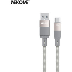 WK WDC-45 Braided USB-A to USB-C 66W 1m Grey 6941027650189