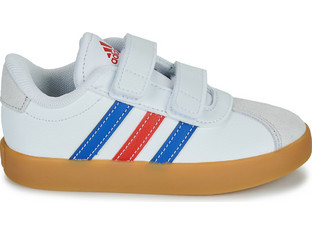 Adidas VL Court 3.0 Παιδικά Sneakers Μπλε Λευκά Κόκκινα JH6310